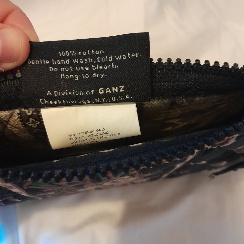 VTG Y2K Early 00s MaggiB Ganz Quilted Cotton Floral Lined Cosmetic Travel Pouch - Picture 6 of 10